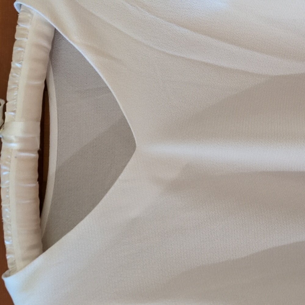Botanmu Elegant White V-Neck Semi Sheer Blouse Size XL - Picture 12 of 13